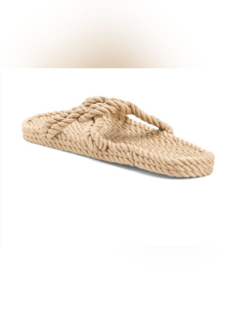 Nomadic State of Mind Sailor Knot Rope Sandals Camel Vegan Handmade Nicaragua 7. - Picture 3 of 17